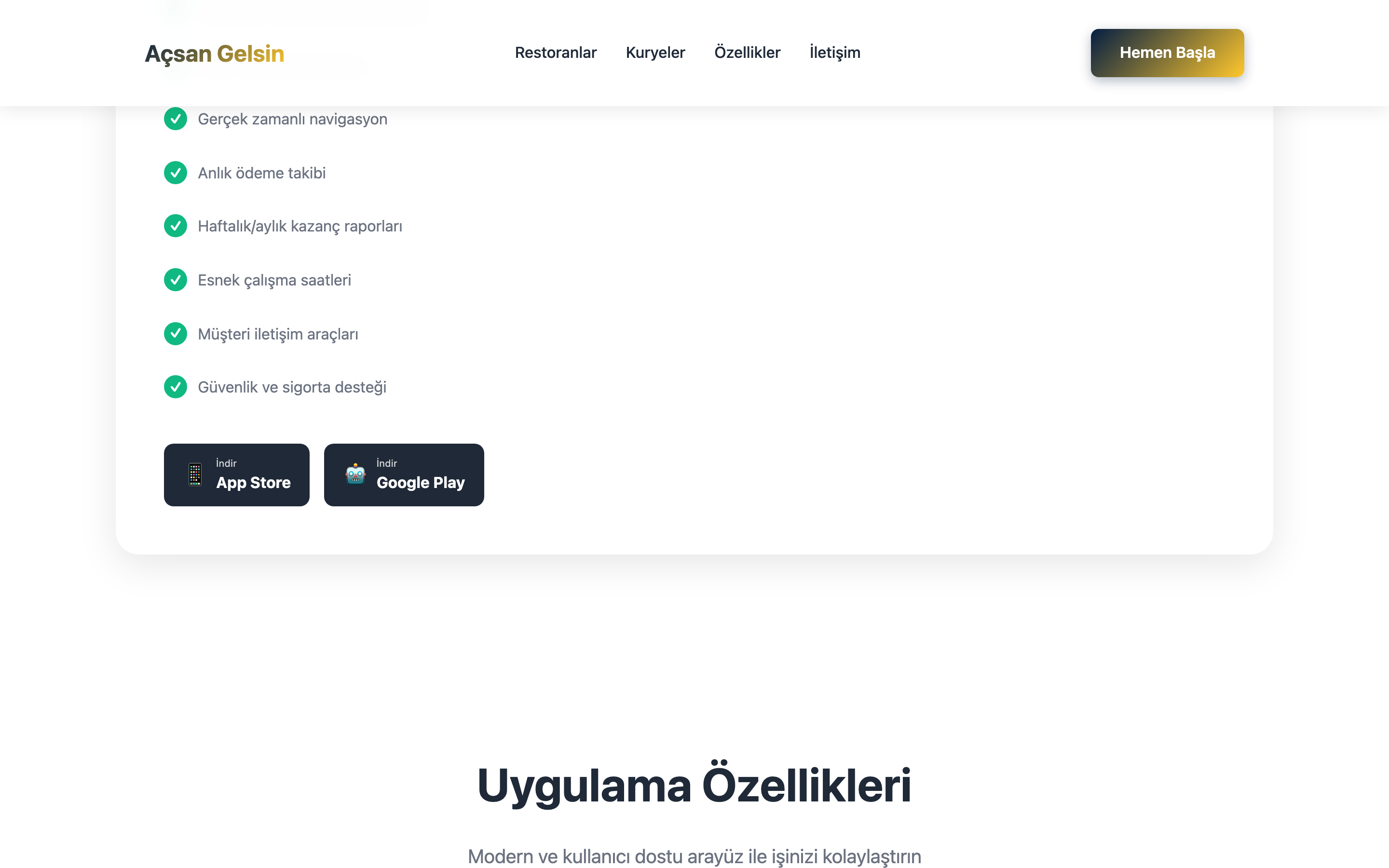 Açsan Gelsin — COURIER · ROUTE